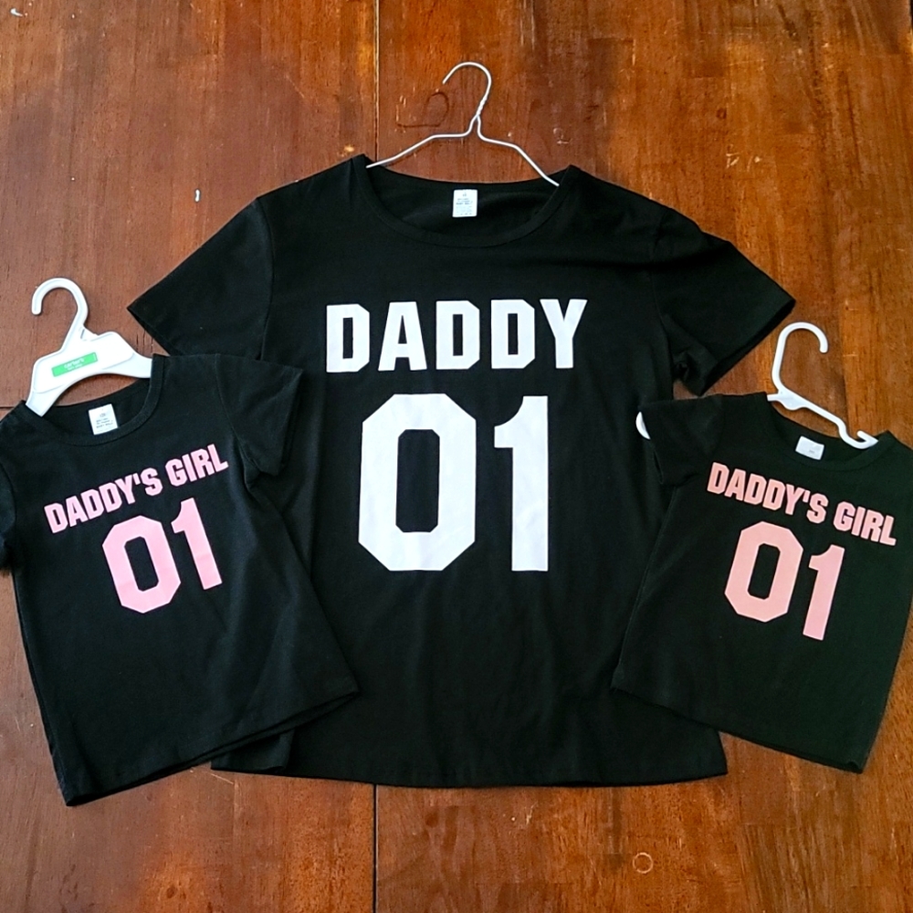 "Daddy Daughter #01" Set of 3 Matching Tshirts